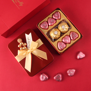结婚庆喜糖成品欧式定制高端铁盒含糖德芙巧克力心语套装创意礼盒