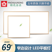 集成吊顶灯led平板灯铝扣板，吸顶灯嵌入式300*300*600led厨房灯