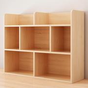 实木书架桌面置物架家用矮柜卧室组合格子柜客厅收纳架展示柜书柜