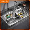 卡贝厨房水槽洗菜盆不锈钢304大单，槽洗碗菜水池台下家用多功能