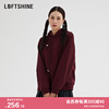 LOFTSHINE珞炫连帽卫衣女休闲复古国潮酒红色上衣中式女装中国风