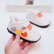学步鞋婴儿学步鞋冬款加绒加厚6到12个月软底宝宝鞋子 0到1岁冬季