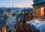 精准印花DMC十字绣 客厅世界名画油画 暮色下的巴黎