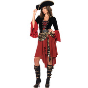 s-3xl大码欧美女士万圣节性感，女海盗服装cosplay角色扮演制服