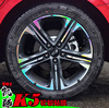 凯酷K5镭射轮毂贴纸轮圈电镀改装饰碳纤维改色变反光车贴划痕修复