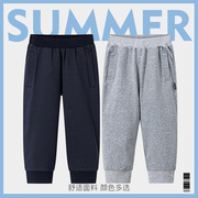 中小学生英伦短裤童浅灰中裤藏青色夏季休闲七分裤校服裤子学院风