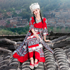 少数民族演出服苗族舞蹈服装旅拍网红长裙，套装苗寨风情成人女