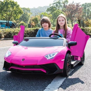 兰博基尼儿童电动车超大四轮遥控汽车宝宝，小孩玩具车可坐大人双人