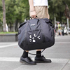 日系潮流可爱猫咪折叠大容量行李包 便携旅行袋健身包斜跨手提袋