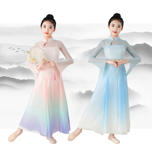 儿童古典舞蹈服女童，纱衣中国现代舞新中式，练功服民族扇子舞演出服