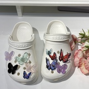 crocs洞洞鞋通用蝴蝶仙女鞋，花鞋扣鞋面装饰cross配件饰品可拆卸