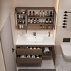 橡木简约现代智能浴室柜镜柜组合烤漆实木新中式，卫生间洗漱台陶瓷