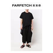 Yohji Yamamoto男士短袖超大款棉质T恤FARFETCH发发奇