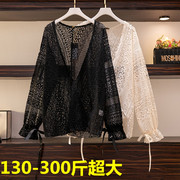 夏季特大韩版蕾丝披肩，300斤开衫外搭胖mm宽松薄款防晒衣长袖外套