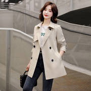 风衣外套女短款2023年秋装时尚韩版小个子气质女神范大衣外套