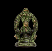 印度直邮瑜伽大师，patanjali帕坦伽利黄铜手工，雕像5英寸冥想摆件