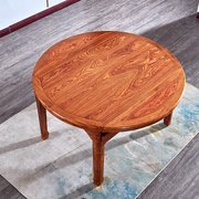 红木餐桌刺猬紫檀折叠伸缩餐台中式实木圆台花梨木长方形餐台桌椅