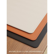大鼠标垫桌垫办公纯色超号电脑室，桌面键盘皮革高级感书子桌布定制