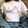 龙猫吉卜力工作室原宿卡哇伊T恤女Ullzang宫崎骏T恤搞笑卡通T恤可