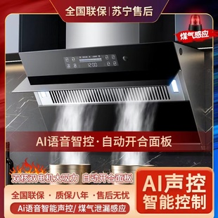 日本樱花双电机油烟机厨房，家用油烟机侧吸式大吸力吸油机灶具套餐