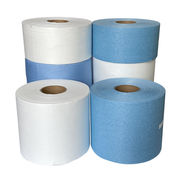 大卷吸水纸吸油纸白色蓝色，擦拭纸卷无尘纸卷筒，定制白色56克(工业