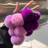 超正的紫色系～獭兔毛葡萄汽车钥匙扣挂件ins可爱毛绒球包包挂饰