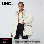 商场同款linc金羽杰羽绒服女2021冬反季时尚短款面包服