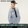 MAMC条纹polo领外搭长袖衬衫2023秋季潮牌设计感小众休闲衬衣