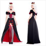 大码红桃心女王皇后装万圣节cos女巫服吸血鬼恶魔扑克女王装性感