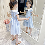 女童连衣裙夏装20237洋气8岁女孩公主裙儿童装，夏季学院风裙子