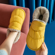 毛茸茸拖鞋全包超厚棉拖鞋雪地，鞋女冬季加厚防滑加绒保暖防水棉鞋