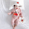 女宝宝哈衣春夏0-1岁婴幼儿服装新生儿外出服长袖爬服连体衣
