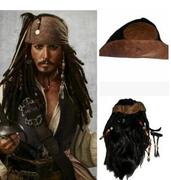 万圣节电影加勒比海盗杰克船长JackSparrow cosplay服装假发帽子