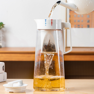 日本asvel泡茶壶茶水壶耐高温防爆塑料冷水壶，大容量凉茶壶凉水壶