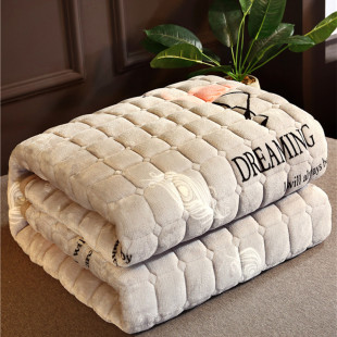 法莱绒床垫床褥加厚榻榻米垫被珊瑚绒毛毯双人1.5m 1.8米床褥毛毯