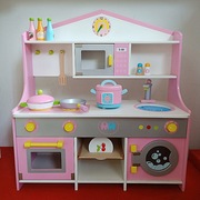 2023木质厨房灶台玩具，男女孩儿童木制过家家切切做饭宝宝厨具套装