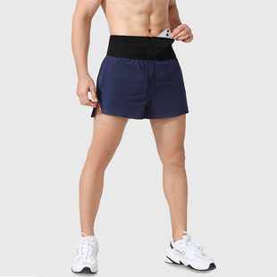 夏季运动短裤男子健身跑步田径高腰三分裤速干透气防水口袋装手机