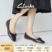 clarks其乐女鞋春夏季时尚，浅口单鞋舒适平底芭蕾舞鞋船鞋仙女鞋