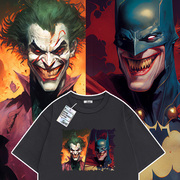 小丑蝙蝠侠黑暗骑士DC电影周边/短袖体恤情侣男女同款T恤打底短袖