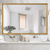 北欧实木浴室镜壁挂卫生间镜子，简约卫浴镜日式洗手间，洗漱台化妆镜