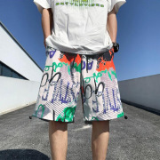 嘻哈短裤男夏季宽松潮牌篮球运动沙滩大裤衩ins休闲大码五分裤子