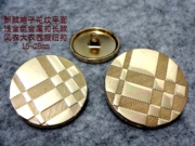 格子图平面浅金色金属扣风衣大衣西装西服纽扣专卖1328mm