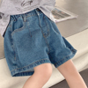 女童牛仔短裤2024夏装儿童，大童夏季宽松休闲热裤，洋气薄款裤子