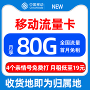 移动流量卡纯流量上网卡无线限流量卡手机电话卡5g通用大王卡