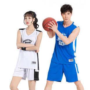 篮球服夏季背心套装男女情侣，款运动篮球衣透气定制可印字印号