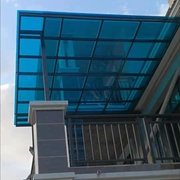 全透明蓝色阳光板pc耐力板，遮阳采光板塑料玻璃板房顶岗亭车棚雨棚