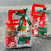 圣诞袋圣诞节透明网红礼物袋平安夜糖果苹果包装盒pvc手提礼