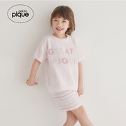 gelato pique春夏儿童睡衣套装彩色字母条纹亲子本命年PKNT232412