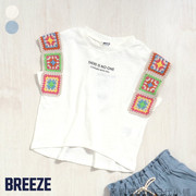 日本2023夏女童breeze2色款名族风短袖t恤90-140cm