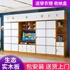 实木生态板衣柜电视柜组合简易白色，卧室柜小户型，柜墙柜高柜可定制